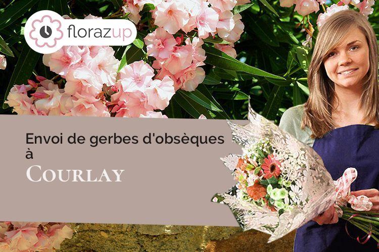 couronnes de fleurs pour des obsèques à Courlay (Deux-Sèvres/79440)