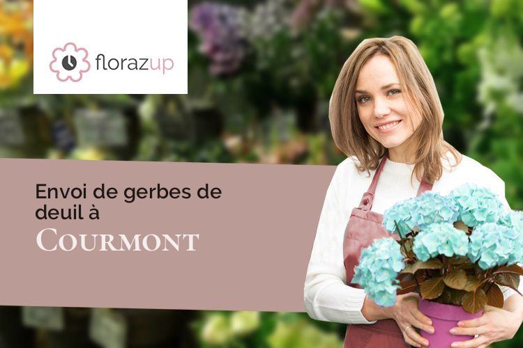 couronnes de fleurs pour une crémation à Courmont (Aisne/02130)