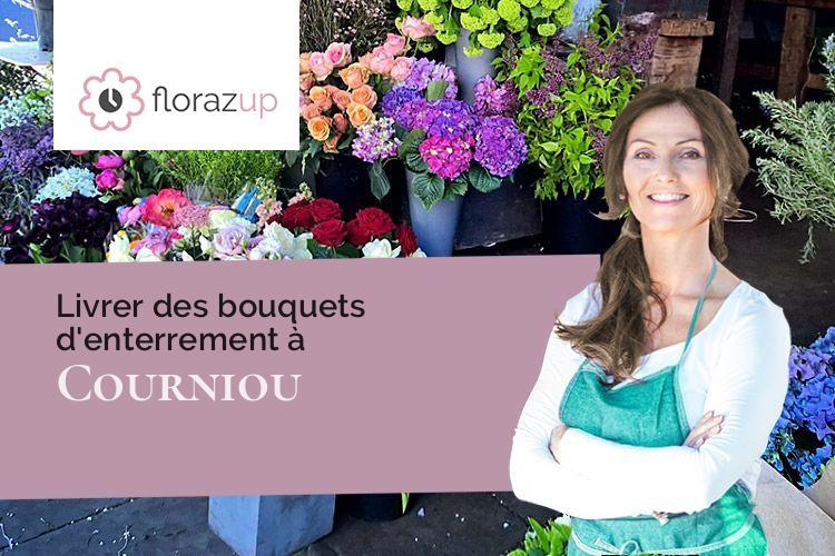 couronnes de fleurs pour des obsèques à Courniou (Hérault/34220)