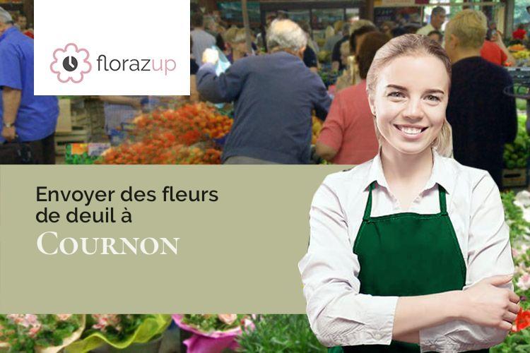 compositions de fleurs pour un enterrement à Cournon (Morbihan/56200)