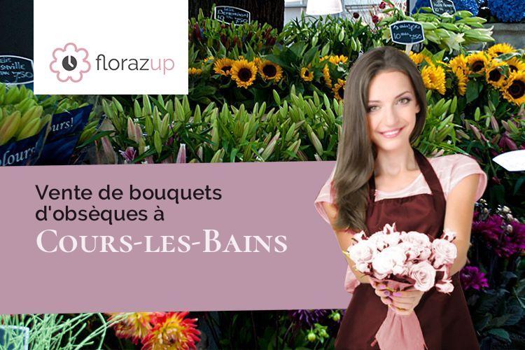 compositions de fleurs pour un enterrement à Cours-les-Bains (Gironde/33690)