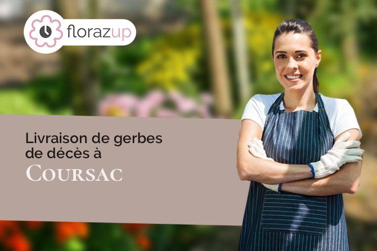 gerbes de fleurs pour des obsèques à Coursac (Dordogne/24430)