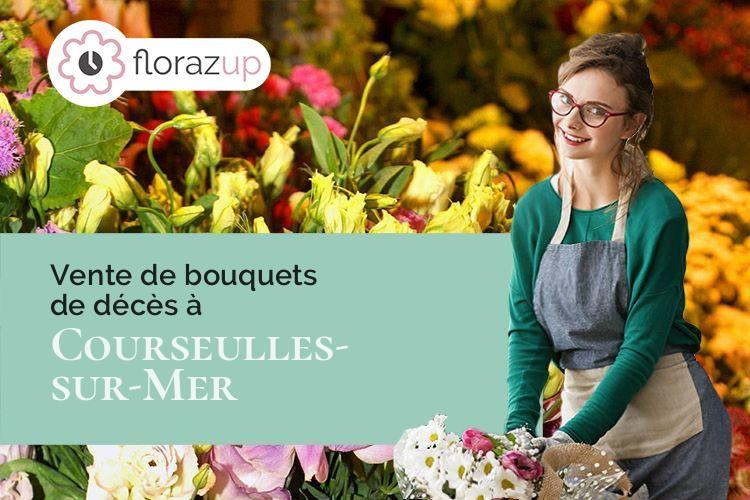 coupes de fleurs pour un enterrement à Courseulles-sur-Mer (Calvados/14470)