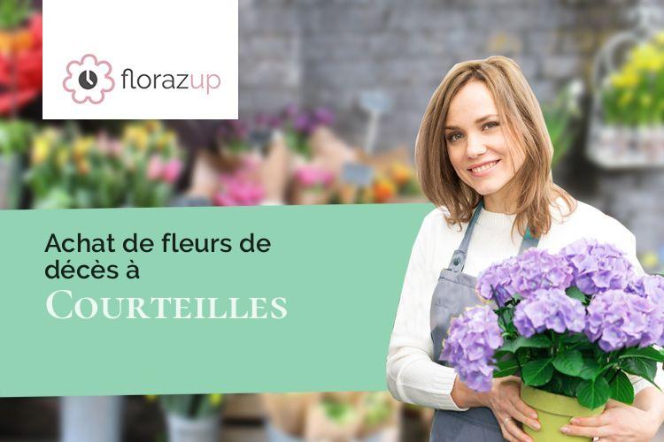 compositions de fleurs pour un décès à Courteilles (Eure/27130)