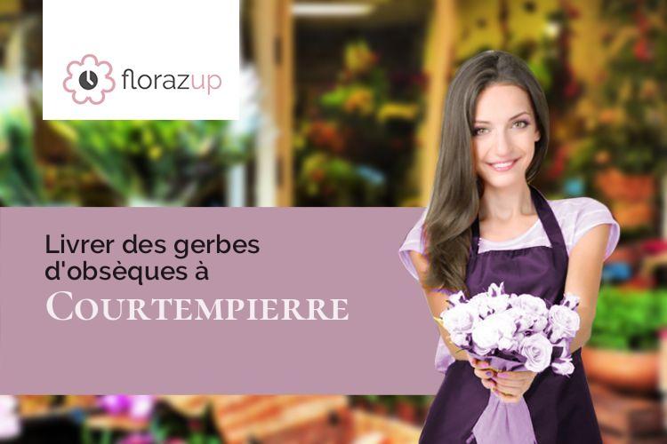 gerbes de fleurs pour un enterrement à Courtempierre (Loiret/45490)