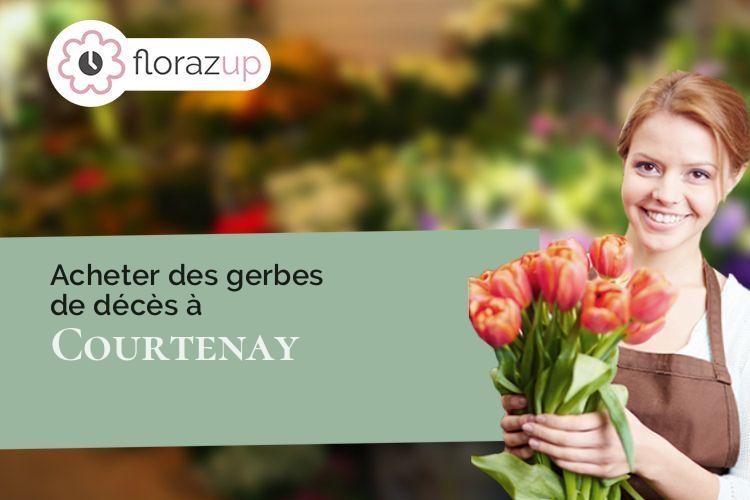 couronnes de fleurs pour des obsèques à Courtenay (Isère/38510)