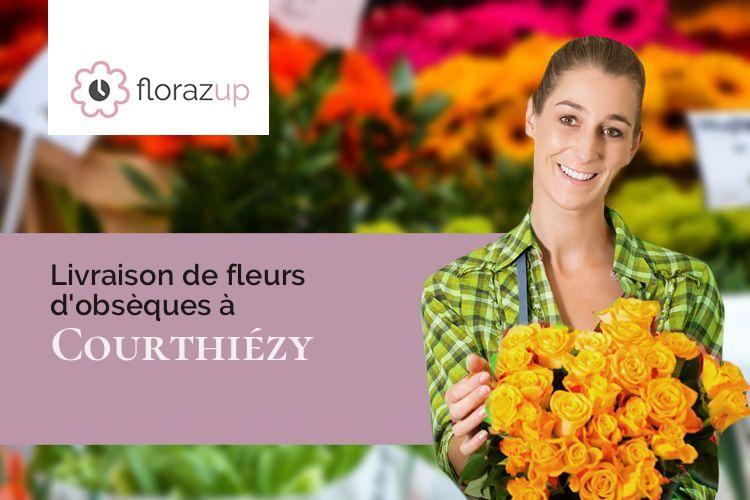 coeurs de fleurs pour un enterrement à Courthiézy (Marne/51700)