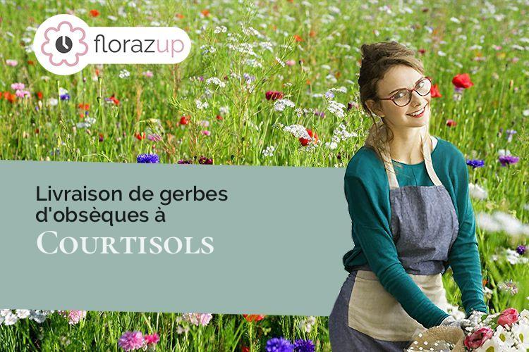 compositions de fleurs pour un décès à Courtisols (Marne/51460)