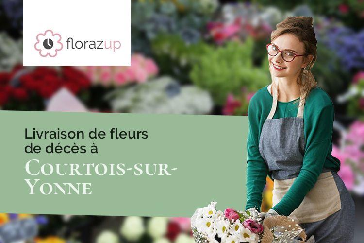 bouquets de fleurs pour un deuil à Courtois-sur-Yonne (Yonne/89100)