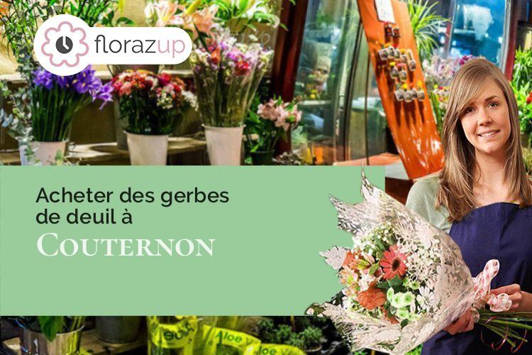 croix de fleurs pour des funérailles à Couternon (Côte-d'Or/21560)
