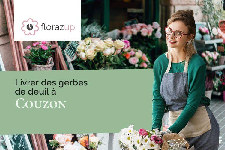 coeurs de fleurs pour un deuil à Couzon (Allier/03160)