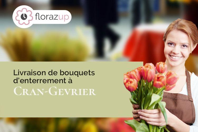 gerbes de fleurs pour des obsèques à Cran-Gevrier (Haute-Savoie/74960)