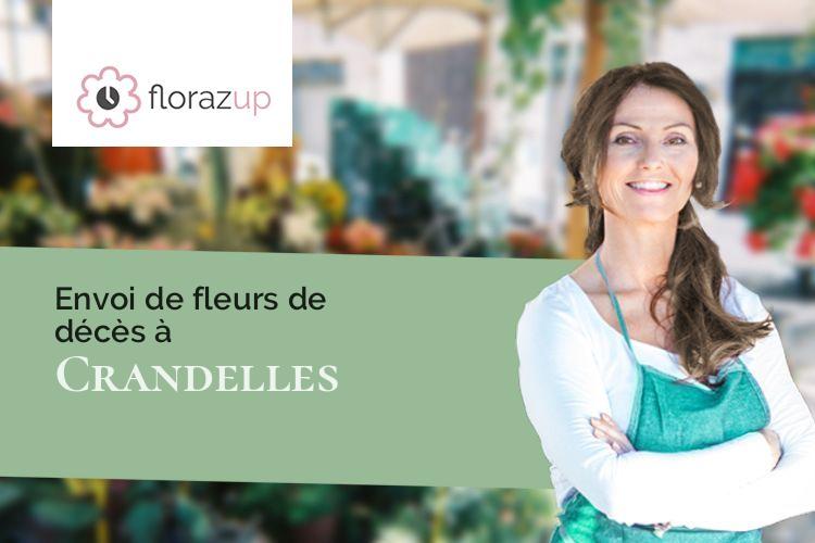 couronnes florales pour un décès à Crandelles (Cantal/15250)