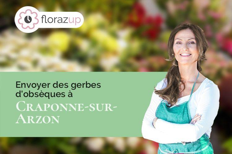 compositions de fleurs pour un deuil à Craponne-sur-Arzon (Haute-Loire/43500)