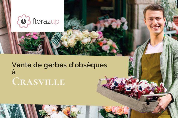 créations florales pour un deuil à Crasville (Manche/50630)