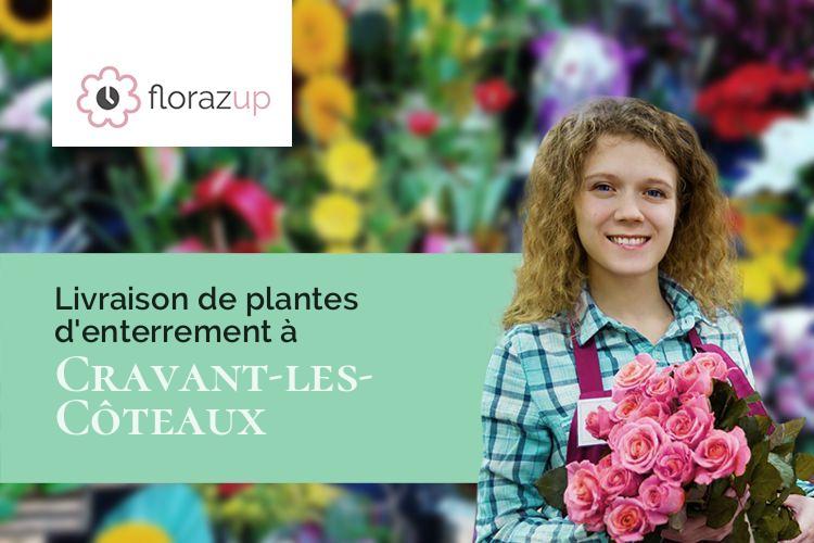 compositions florales pour un décès à Cravant-les-Côteaux (Indre-et-Loire/37500)