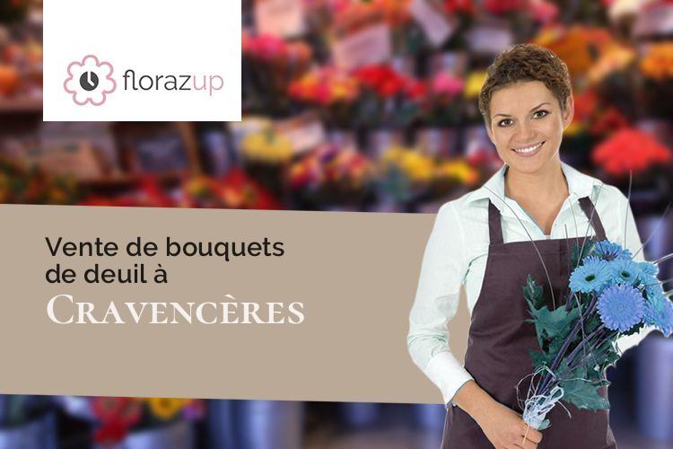 croix de fleurs pour un enterrement à Cravencères (Gers/32110)