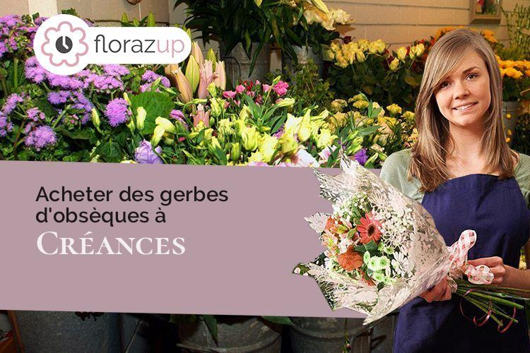 compositions de fleurs pour une crémation à Créances (Manche/50710)