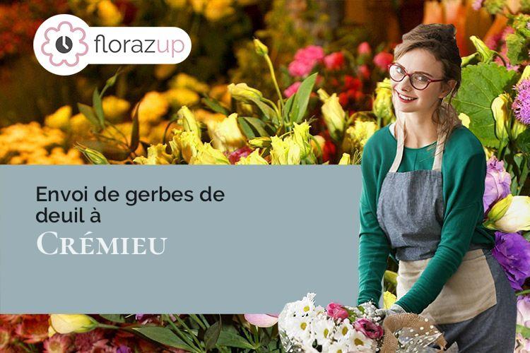 coeur de fleurs pour une crémation à Crémieu (Isère/38460)