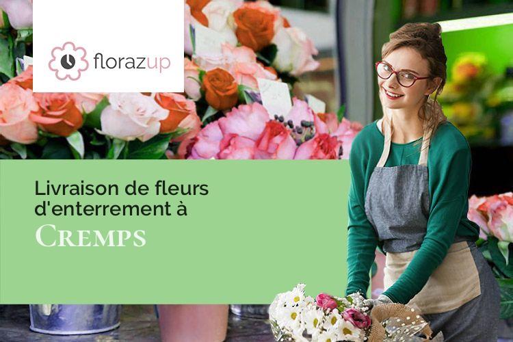 coeurs de fleurs pour des funérailles à Cremps (Lot/46230)