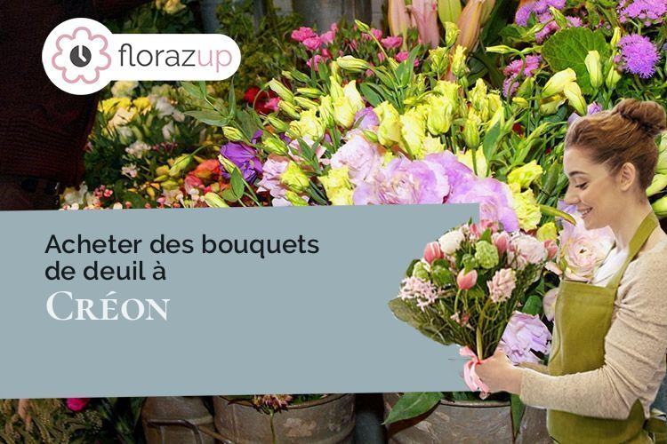 compositions de fleurs pour un enterrement à Créon (Gironde/33670)