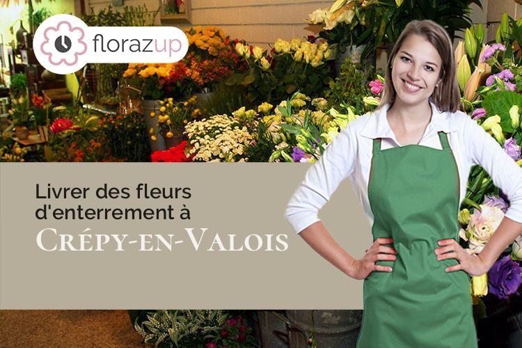 compositions de fleurs pour des obsèques à Crépy-en-Valois (Oise/60800)