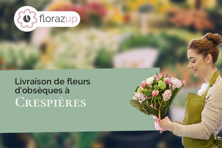 fleurs deuil pour un décès à Crespières (Yvelines/78121)