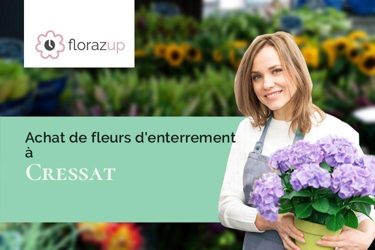 fleurs deuil pour des obsèques à Cressat (Creuse/23140)