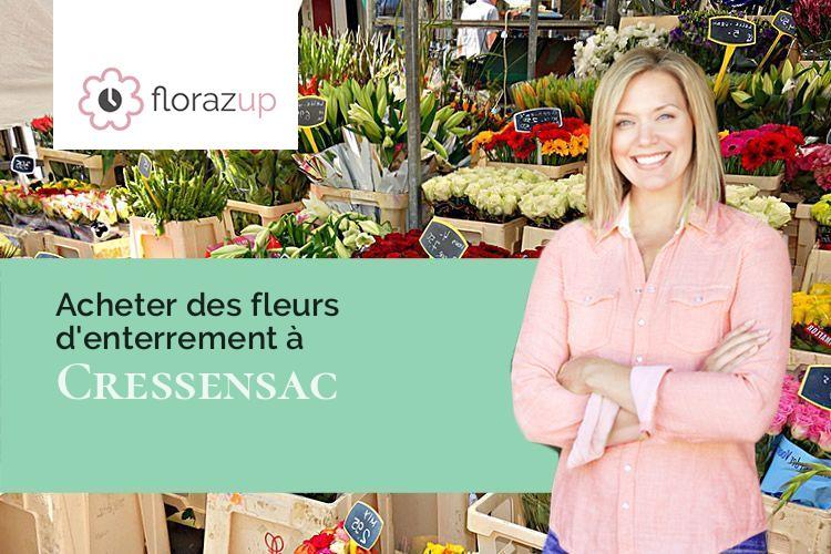 coeurs de fleurs pour un décès à Cressensac (Lot/46600)