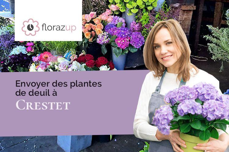 croix de fleurs pour des funérailles à Crestet (Vaucluse/84110)