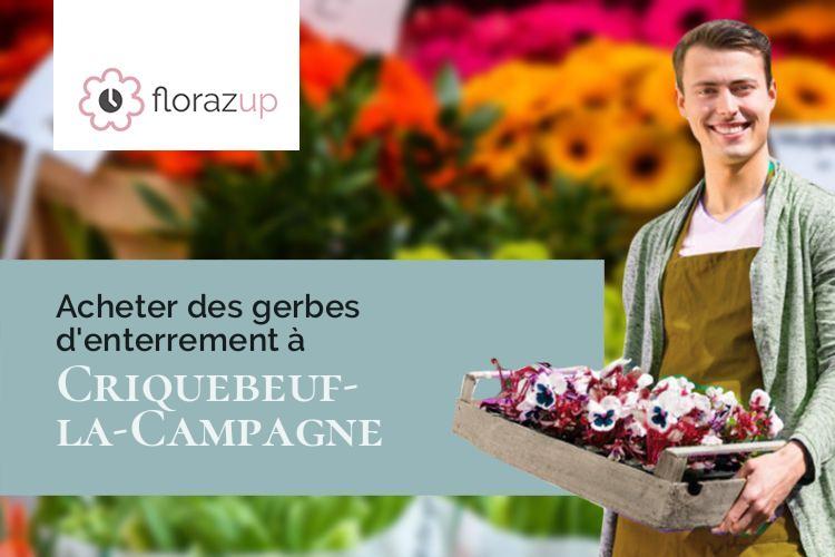 fleurs deuil pour des funérailles à Criquebeuf-la-Campagne (Eure/27110)