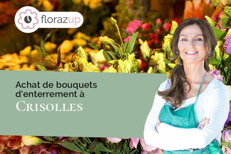 gerbes de fleurs pour un enterrement à Crisolles (Oise/60400)