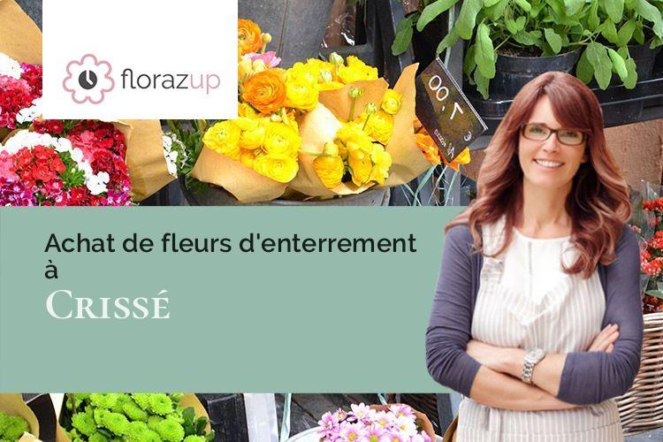 coeurs de fleurs pour un enterrement à Crissé (Sarthe/72140)