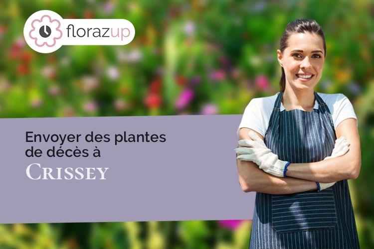 coupes de fleurs pour un enterrement à Crissey (Saône-et-Loire/71530)