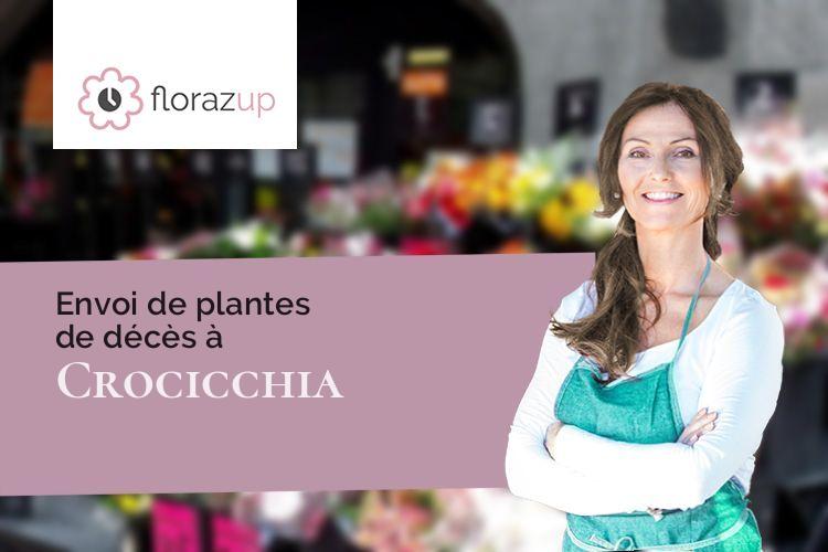 couronnes de fleurs pour un deuil à Crocicchia (Corse/20290)