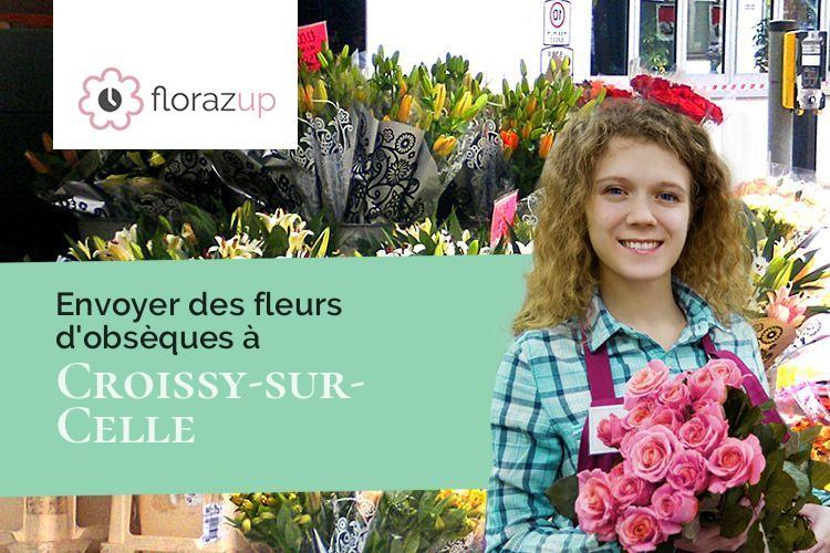 fleurs deuil pour un enterrement à Croissy-sur-Celle (Oise/60120)