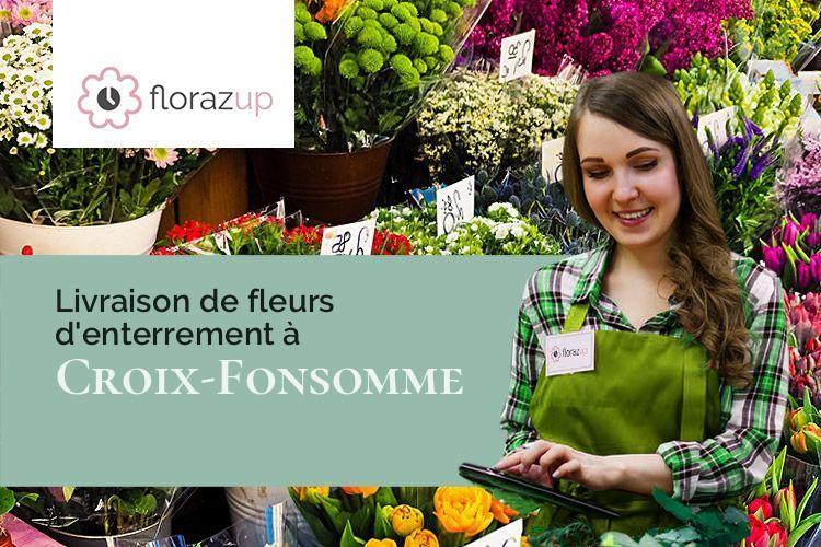 compositions de fleurs pour un enterrement à Croix-Fonsomme (Aisne/02110)