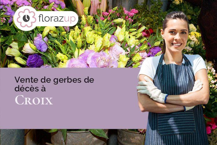 couronnes florales pour un décès à Croix (Nord/59170)