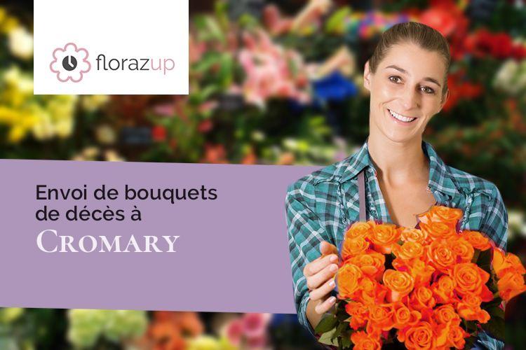 fleurs deuil pour des funérailles à Cromary (Haute-Saône/70190)