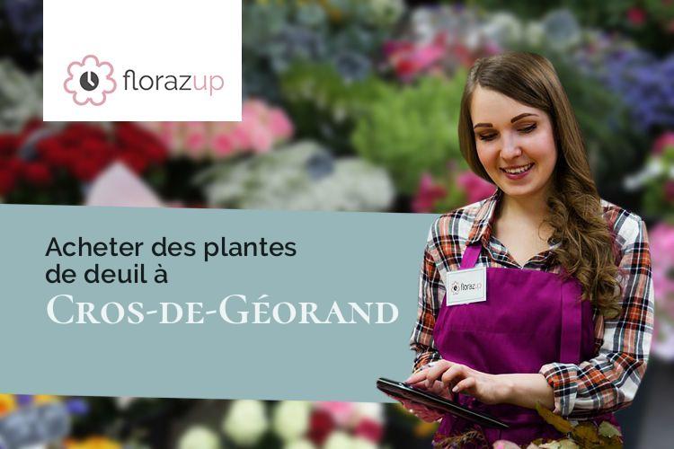 couronnes florales pour un deuil à Cros-de-Géorand (Ardèche/07630)