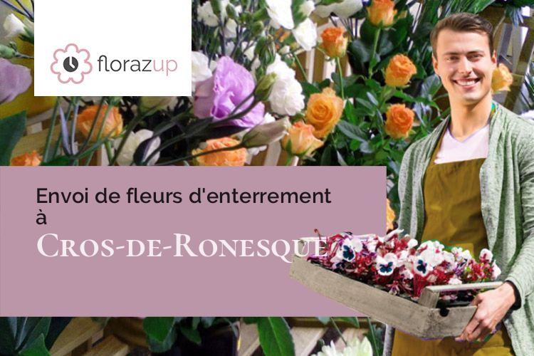 couronnes de fleurs pour un deuil à Cros-de-Ronesque (Cantal/15130)