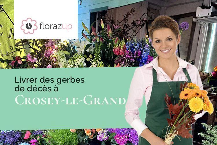 fleurs deuil pour un enterrement à Crosey-le-Grand (Doubs/25340)