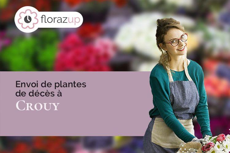 gerbes de fleurs pour un décès à Crouy (Aisne/02880)