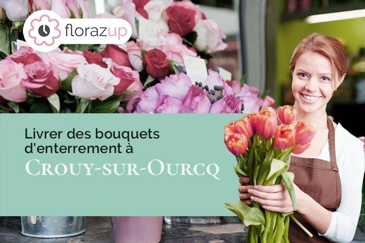 créations florales pour des funérailles à Crouy-sur-Ourcq (Seine-et-Marne/77840)