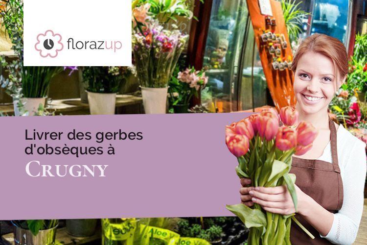 compositions de fleurs pour une crémation à Crugny (Marne/51170)