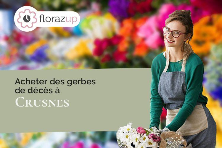 couronnes florales pour un deuil à Crusnes (Meurthe-et-Moselle/54680)