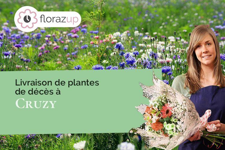 coeur de fleurs pour des obsèques à Cruzy (Hérault/34310)
