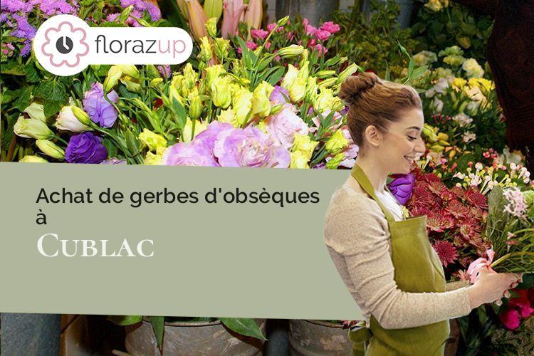 fleurs deuil pour un deuil à Cublac (Corrèze/19520)