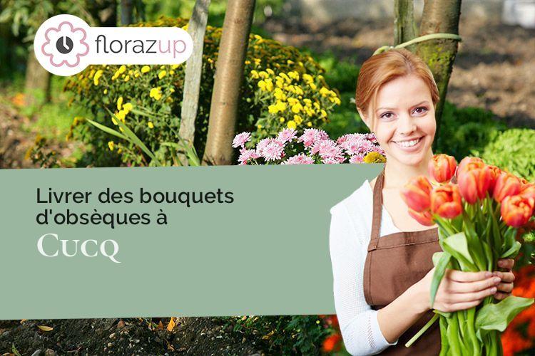 couronnes de fleurs pour un enterrement à Cucq (Pas-de-Calais/62780)