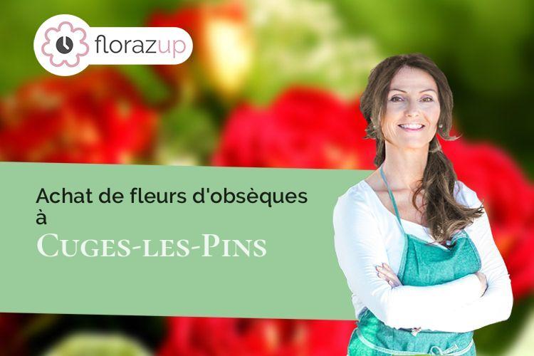 coeur de fleurs pour une crémation à Cuges-les-Pins (Bouches-du-Rhône/13780)